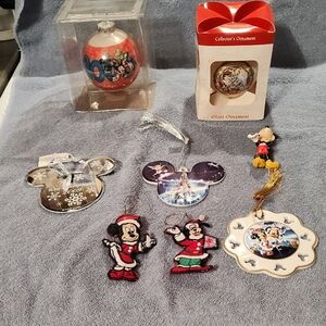 Disney Holiday Ornament Set - Red, White, Silver, Blue